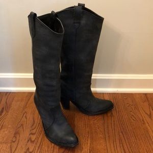 Jeffrey Campbell Black Knee High Boots